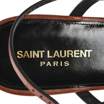 Saint Laurent Calfskin Maine Cassandra Monogram 05 Sandals 40 New Papaya 8 of 10