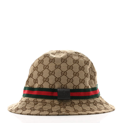 Gucci Monogram Web Bucket Hat XL Brown 3 of 9