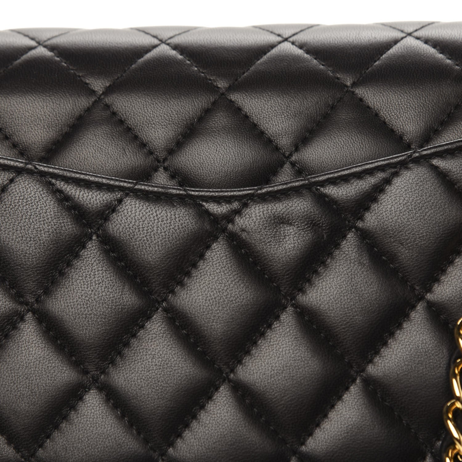 Chanel Lambskin Quilted Medium Double Flap Black 13 of 14