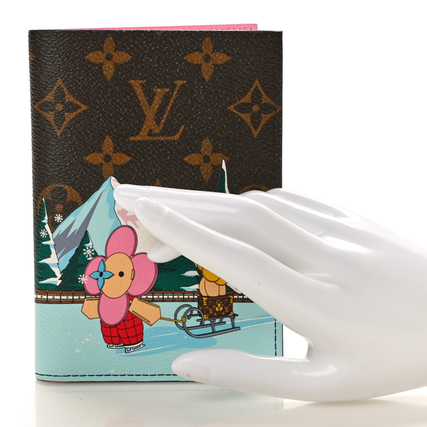 Monogram 2023 Christmas Animation Alpine Passport Cover Pink