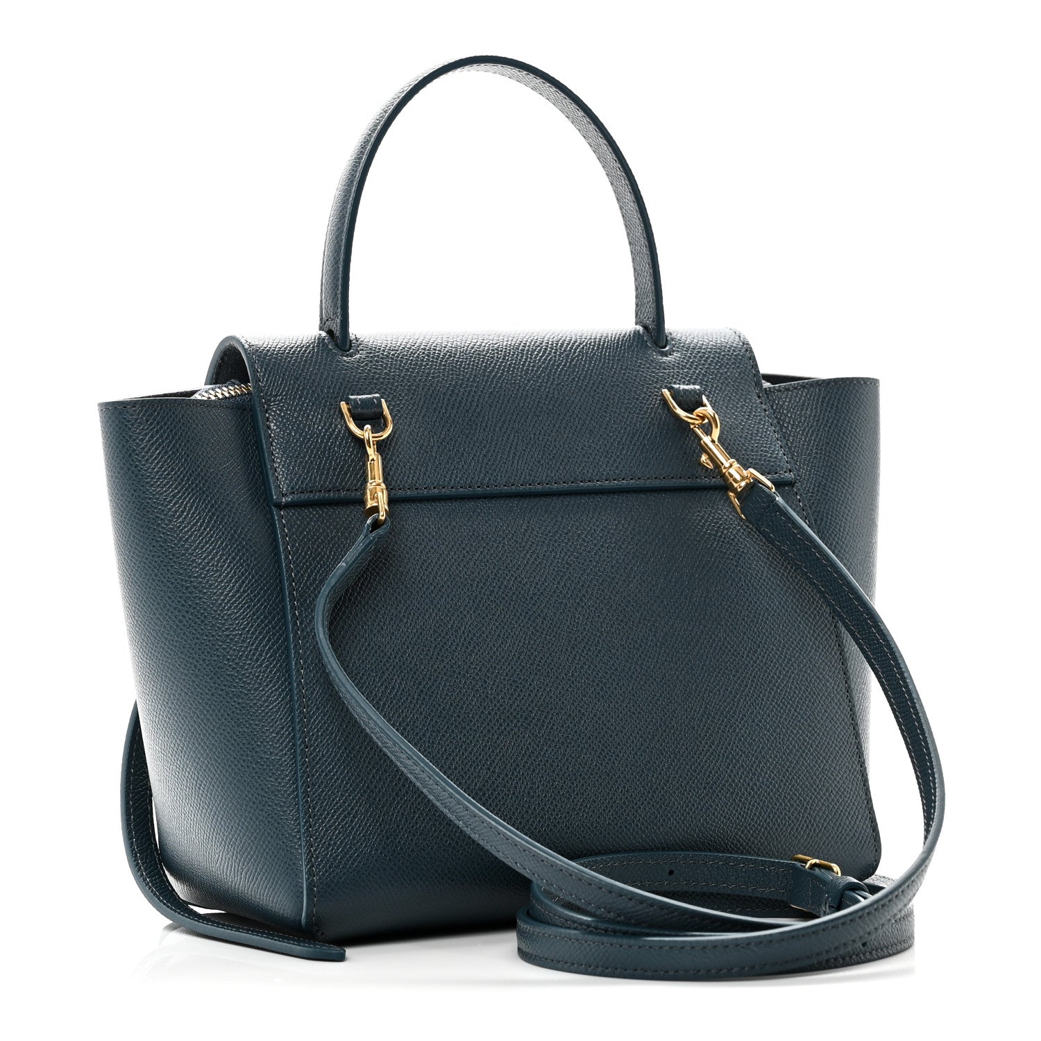 Celine Grained Calfskin Nano Belt Bag Abyss Blue 3 of 10