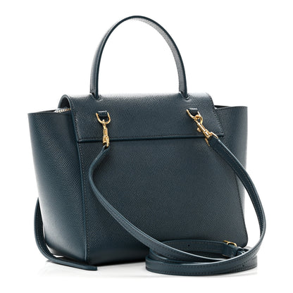 Celine Grained Calfskin Nano Belt Bag Abyss Blue 3 of 10