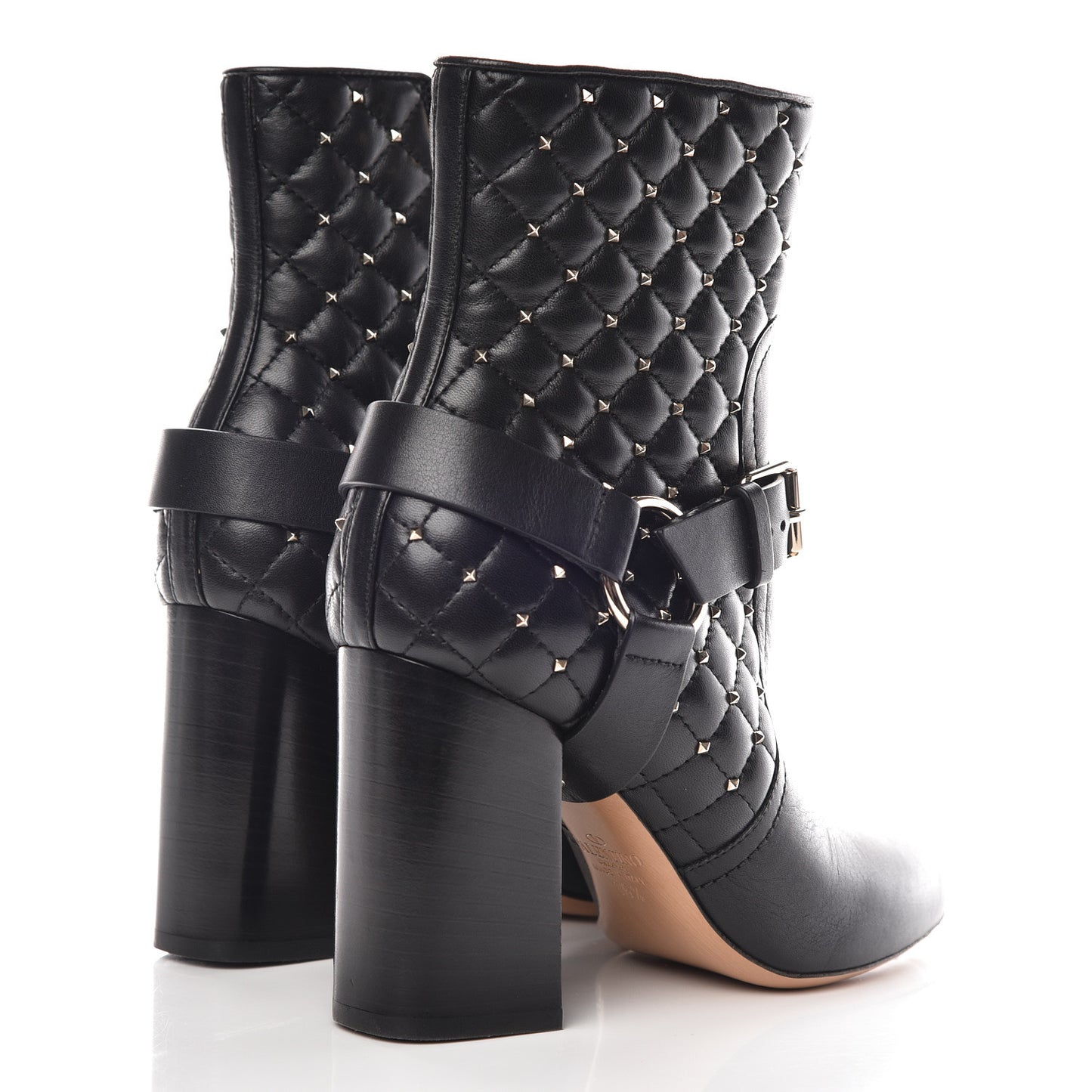 Nappa Rockstud Spike 90mm Ankle Boots 36.5 Black