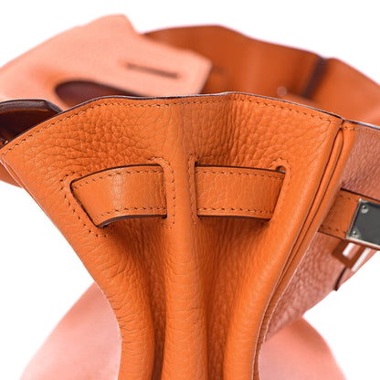 Hermes Taurillon Clemence Birkin 30 Orange 9 of 36