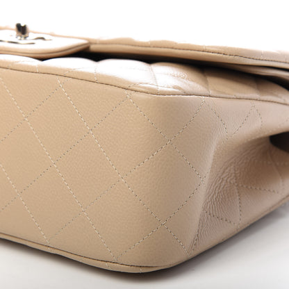 Chanel Caviar Quilted Jumbo Double Flap Beige Clair 7 of 10