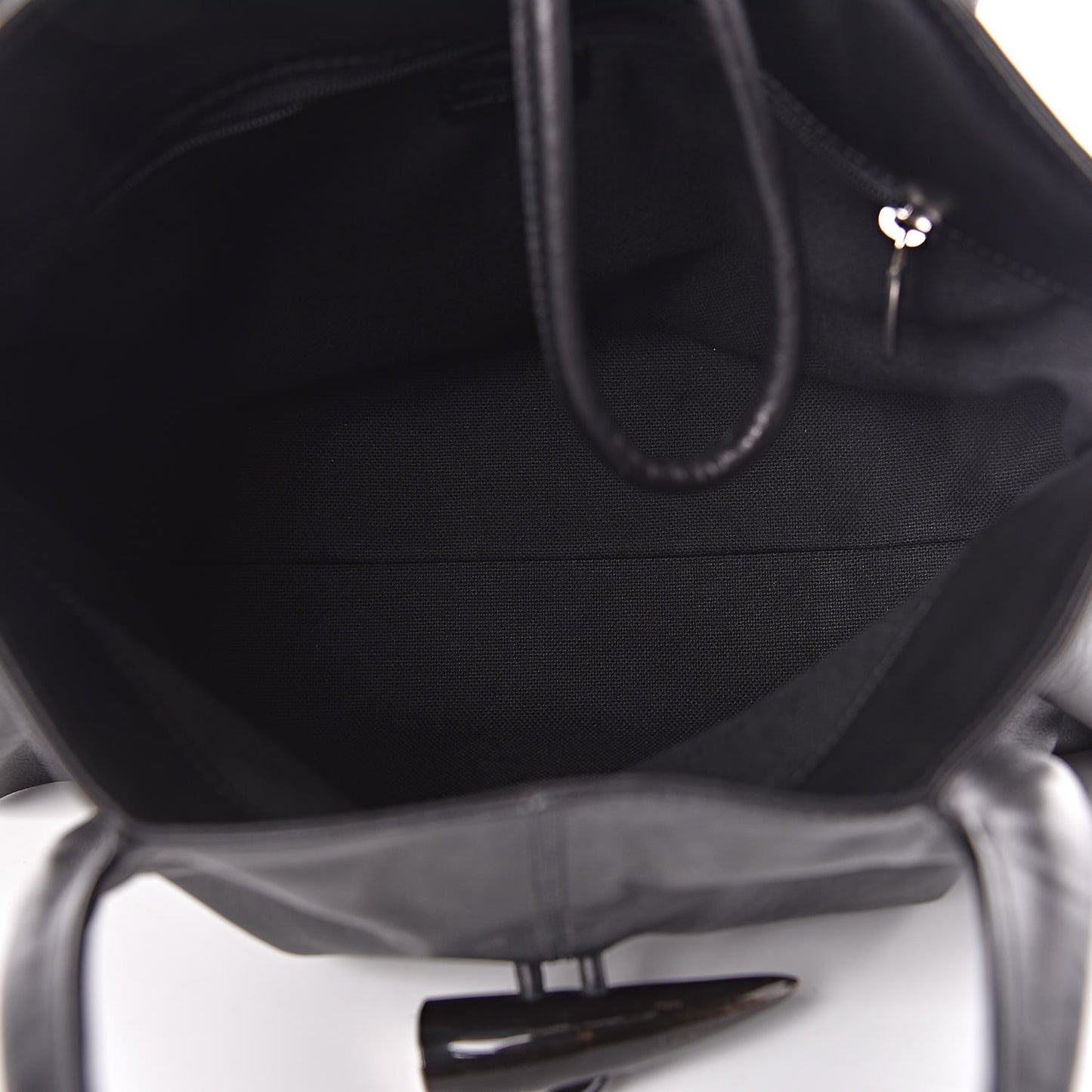 Smooth Calfskin Haymarket Check Horn Shoulder Bag Black