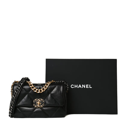 Chanel Goatskin Quilted Medium Chanel 19 Flap Black 14 of 14