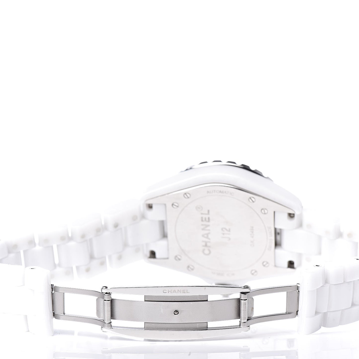 Stainless Steel Ceramic Diamond Pave Bezel 38mm J12 Automatic Watch White