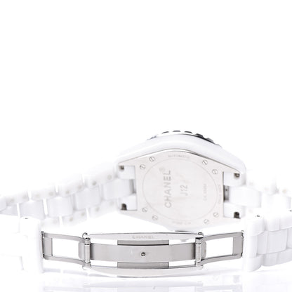 Chanel Stainless Steel Ceramic Diamond Pave Bezel 38mm J12 Automatic Watch White 6 of 7