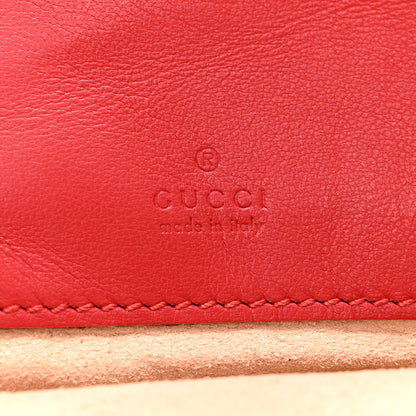 Gucci Calfskin Matelasse Mini GG Marmont Chain Crossbody Bag Hibiscus Red 7 of 12