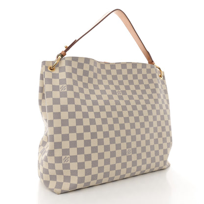 Louis Vuitton Damier Azur Graceful MM Rose Ballerine 3 of 16