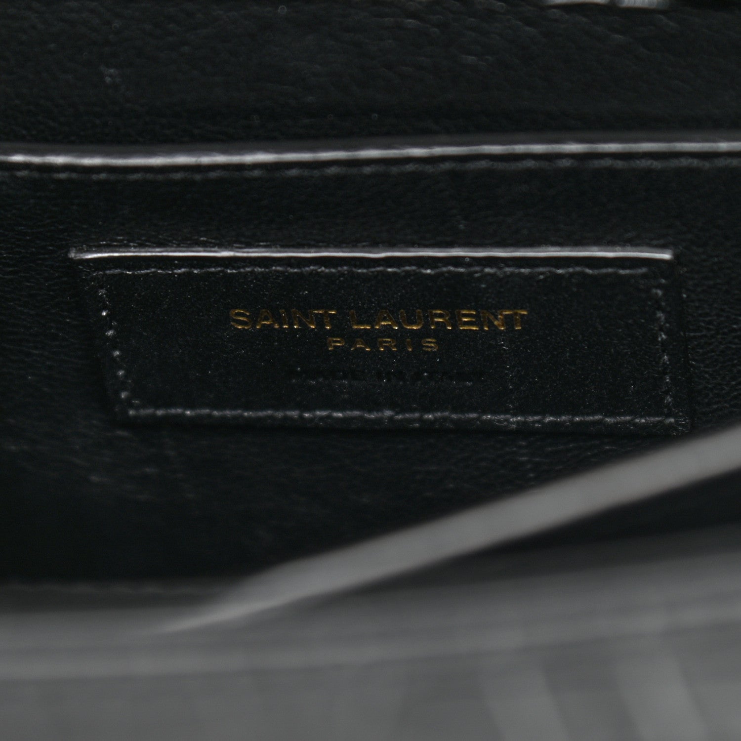Saint Laurent Calfskin Crocodile Embossed Mini Classic Monogram Cassandra Top Handle Black 7 of 10