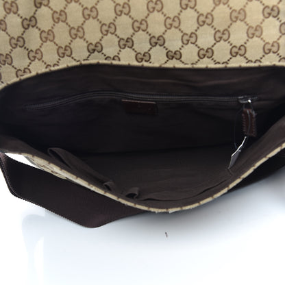 Gucci Monogram Small Flap Messenger Bag Beige Dark Brown 7 of 12