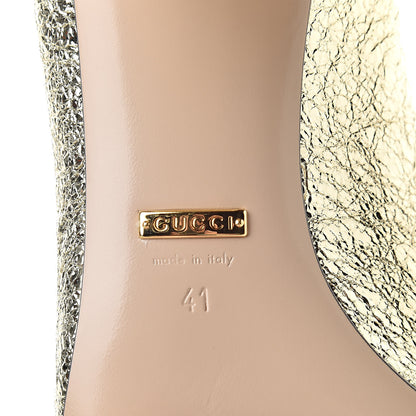 Gucci Galassia GG Marmont Fringe 50mm Loafer Pumps 41 Platino 7 of 8