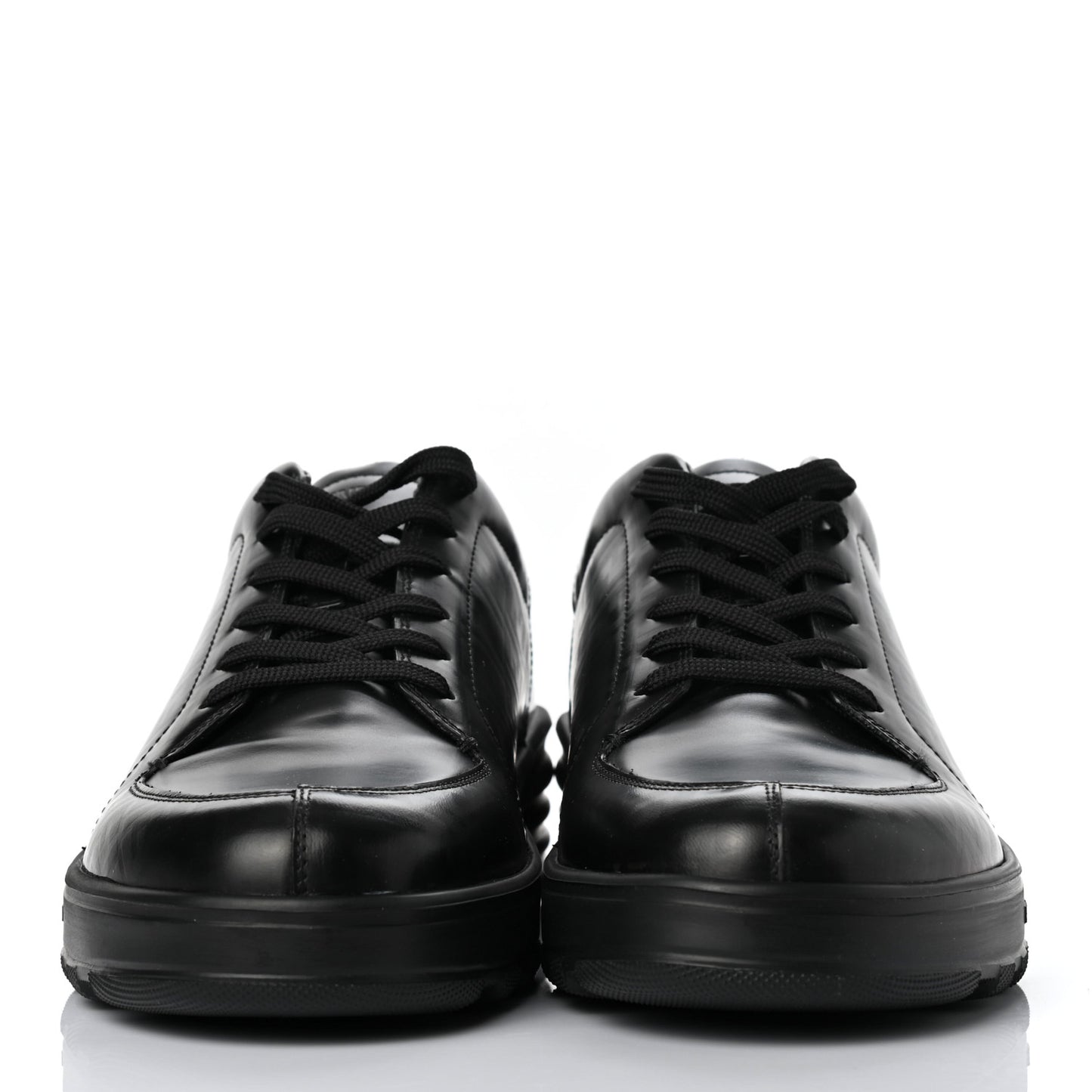 Vitello Spazzolato FF Mens Low-Top Sneakers 9 Asfalto Black