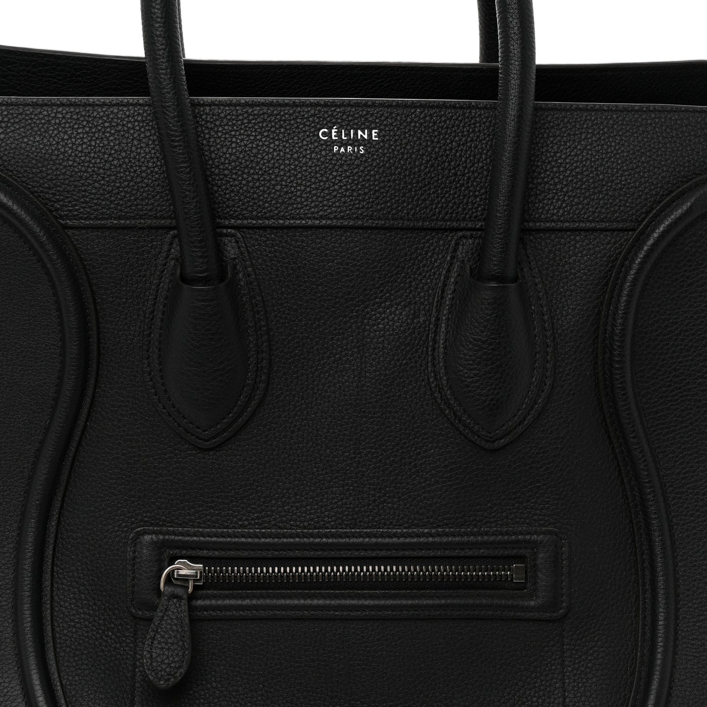 Drummed Calfskin Mini Luggage Black
