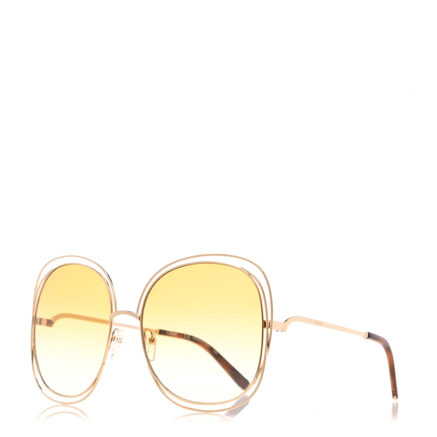 Chloe Oversized Round Sunglasses CE126S Tortoise Gold 1 of 7