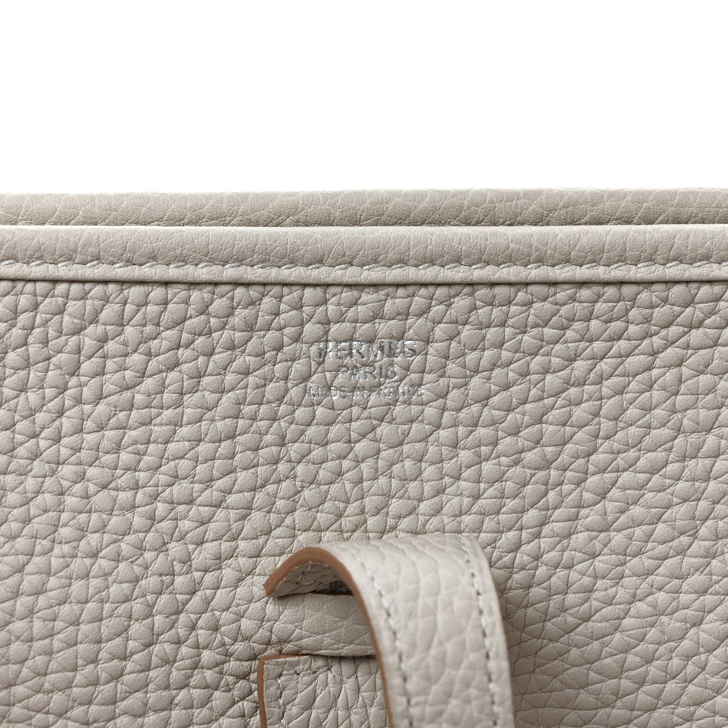 Hermes Taurillon Clemence Evelyne III PM Gris Perle 6 of 8