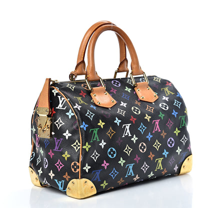 Louis Vuitton Monogram Multicolor Speedy 30 Black 2 of 15