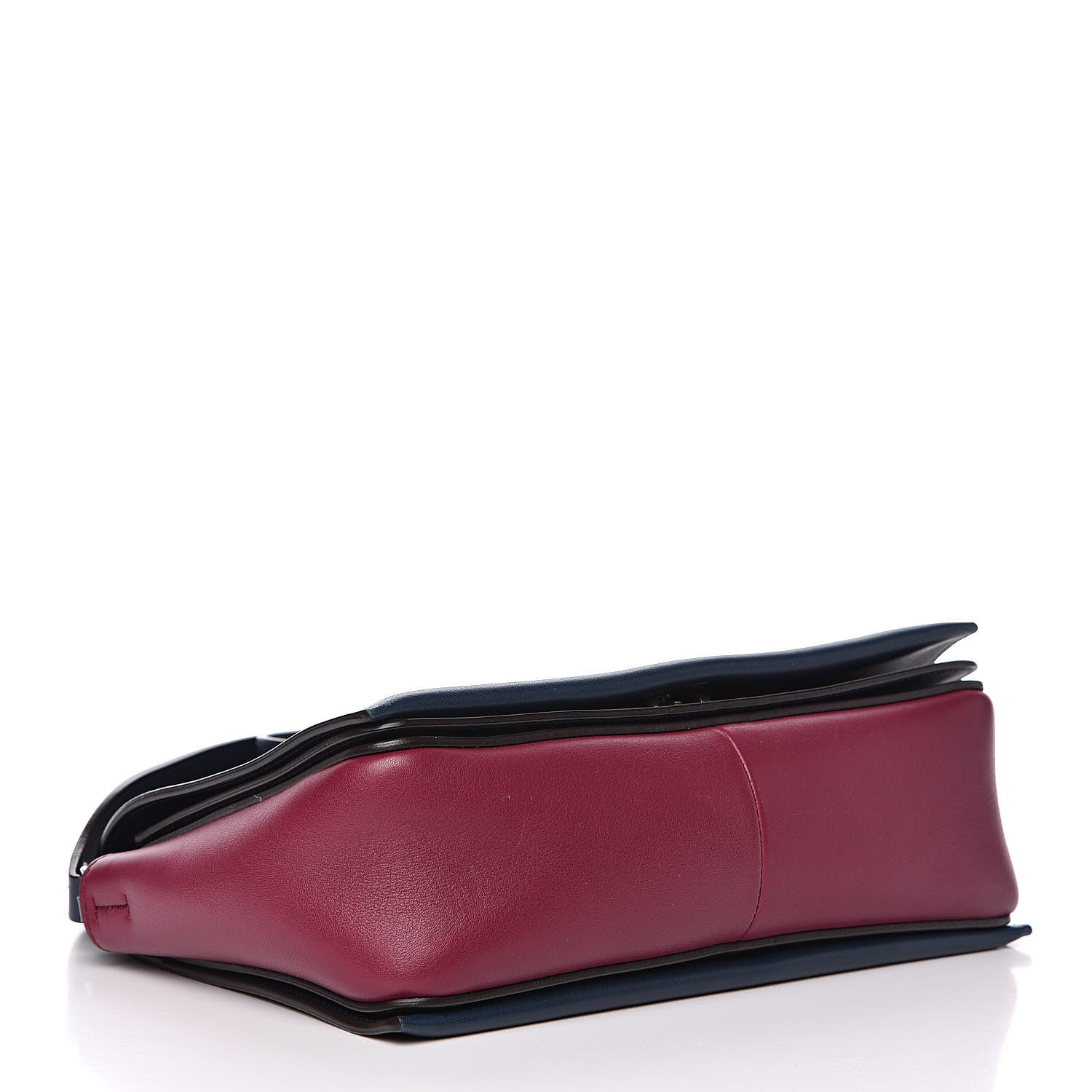 Celine Shiny Smooth Calfskin Medium Frame Shoulder Bag Steel Blue Plum 4 of 13