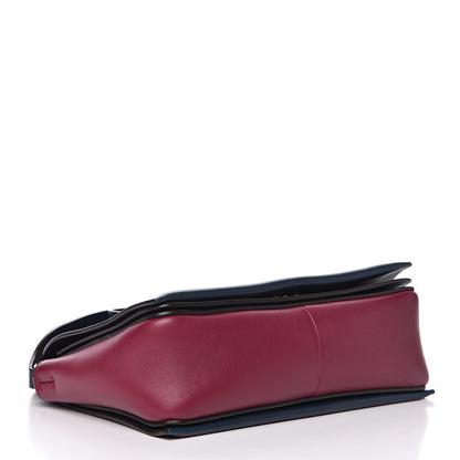 Celine Shiny Smooth Calfskin Medium Frame Shoulder Bag Steel Blue Plum 4 of 13
