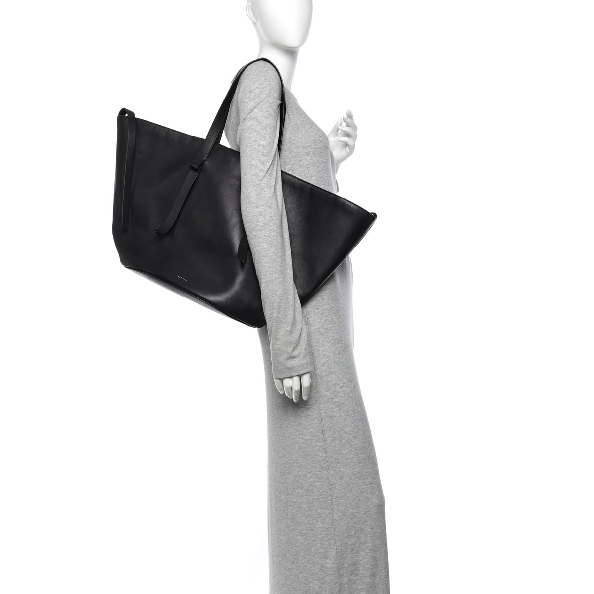 Saddle Calfskin EW Jasper Tote  Black