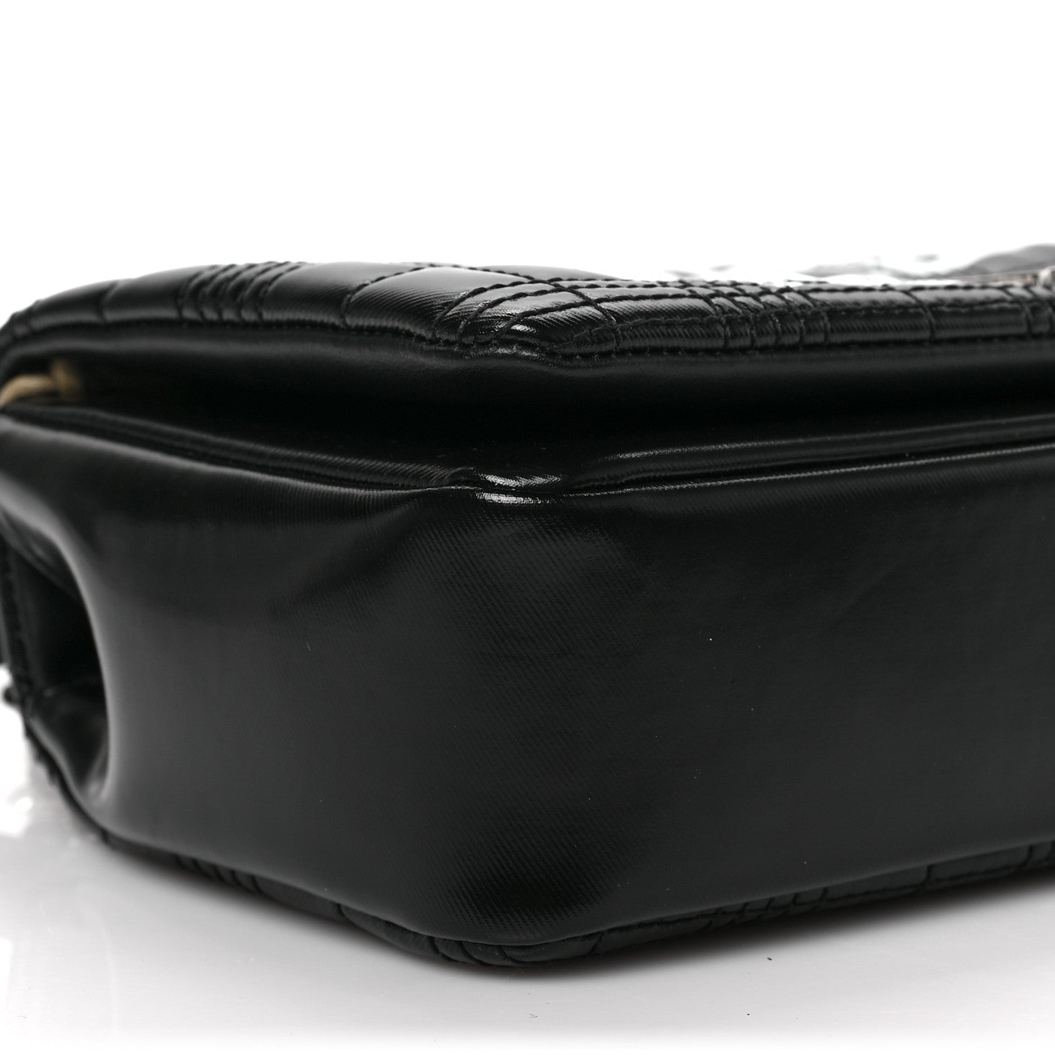 Burberry Patent Quilted Horseferry Print Small Lola Bag Black 7 of 8