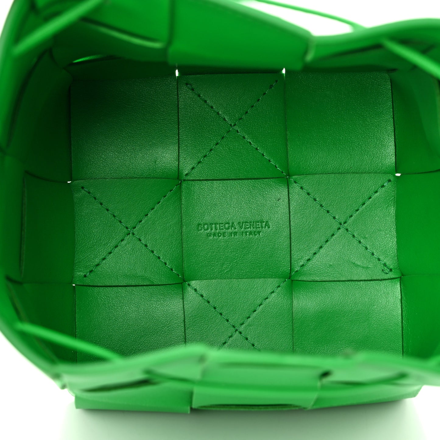 Nappa Maxi Intrecciato Cassette Bucket Bag Parakeet