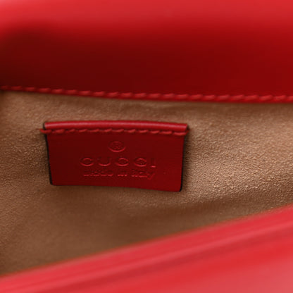 Gucci Calfskin Matelasse Mini GG Marmont Top Handle Shoulder Bag Hibiscus Red 6 of 12