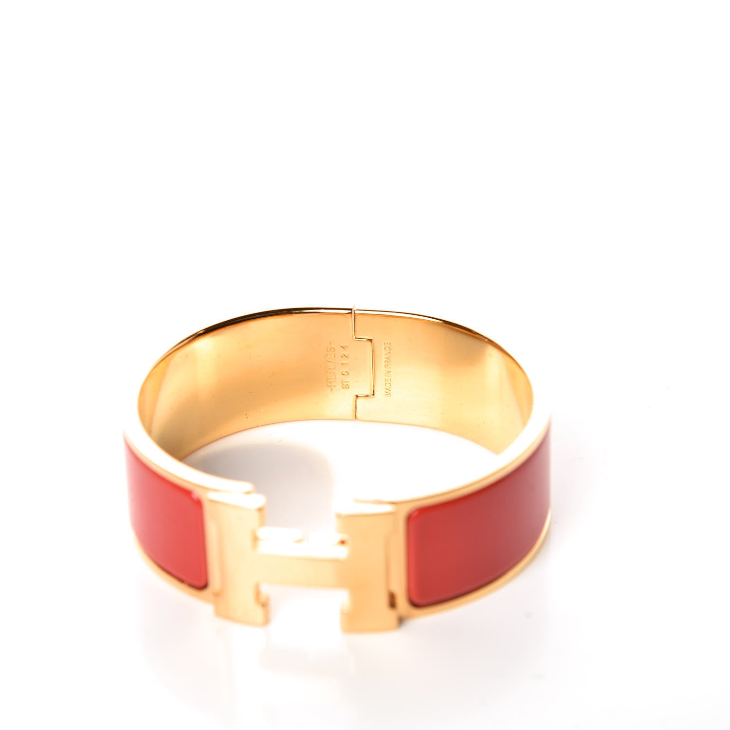 Hermes Enamel Wide Clic Clac H Bracelet PM Red 4 of 6