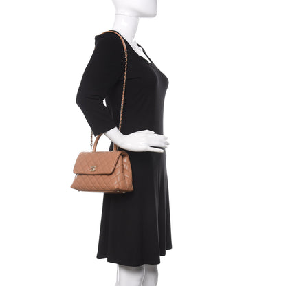 Chanel Caviar Quilted Lizard Embossed Mini Coco Handle Flap Brown 2 of 11