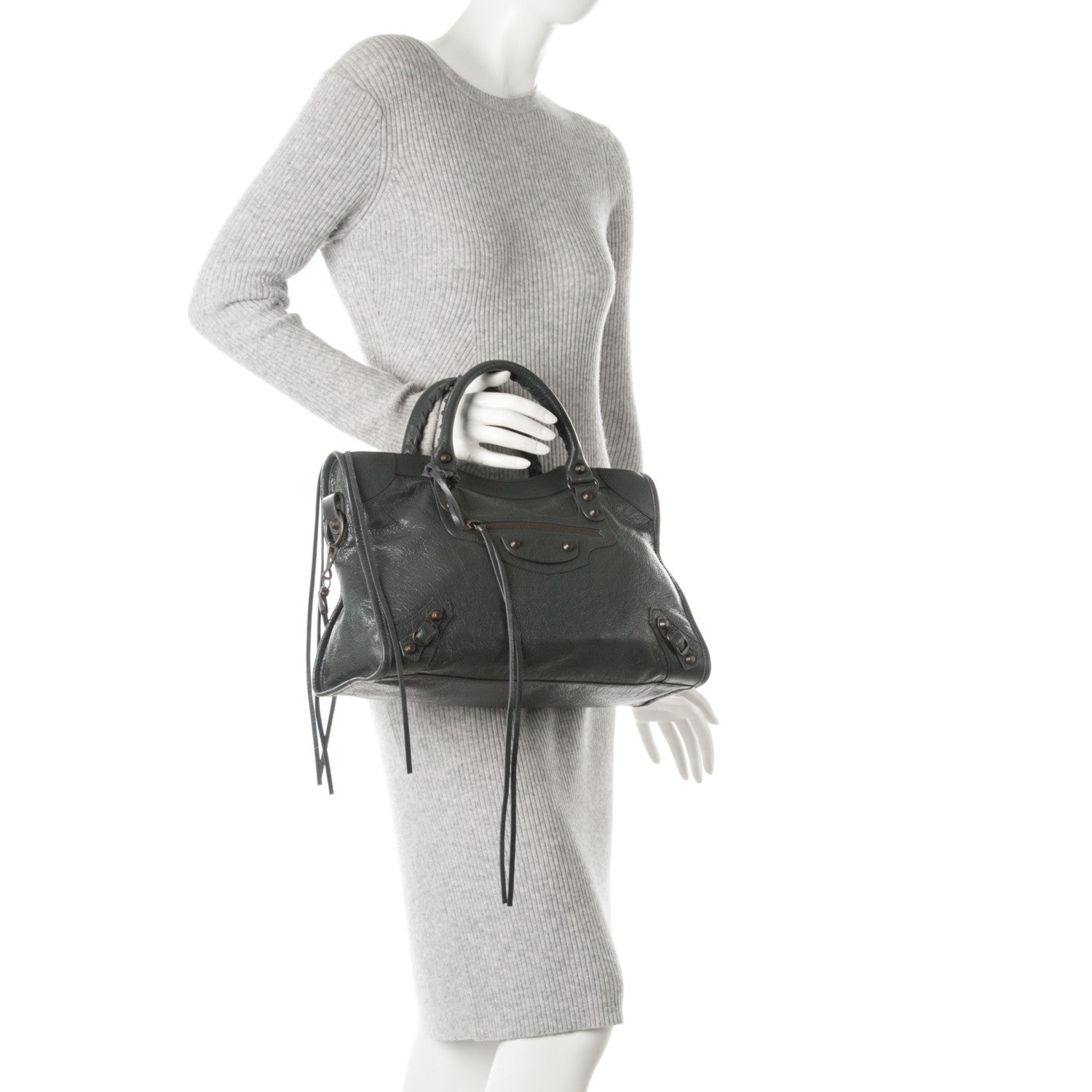 Balenciaga Agneau Classic Hardware City Gris Fossile 2 of 7