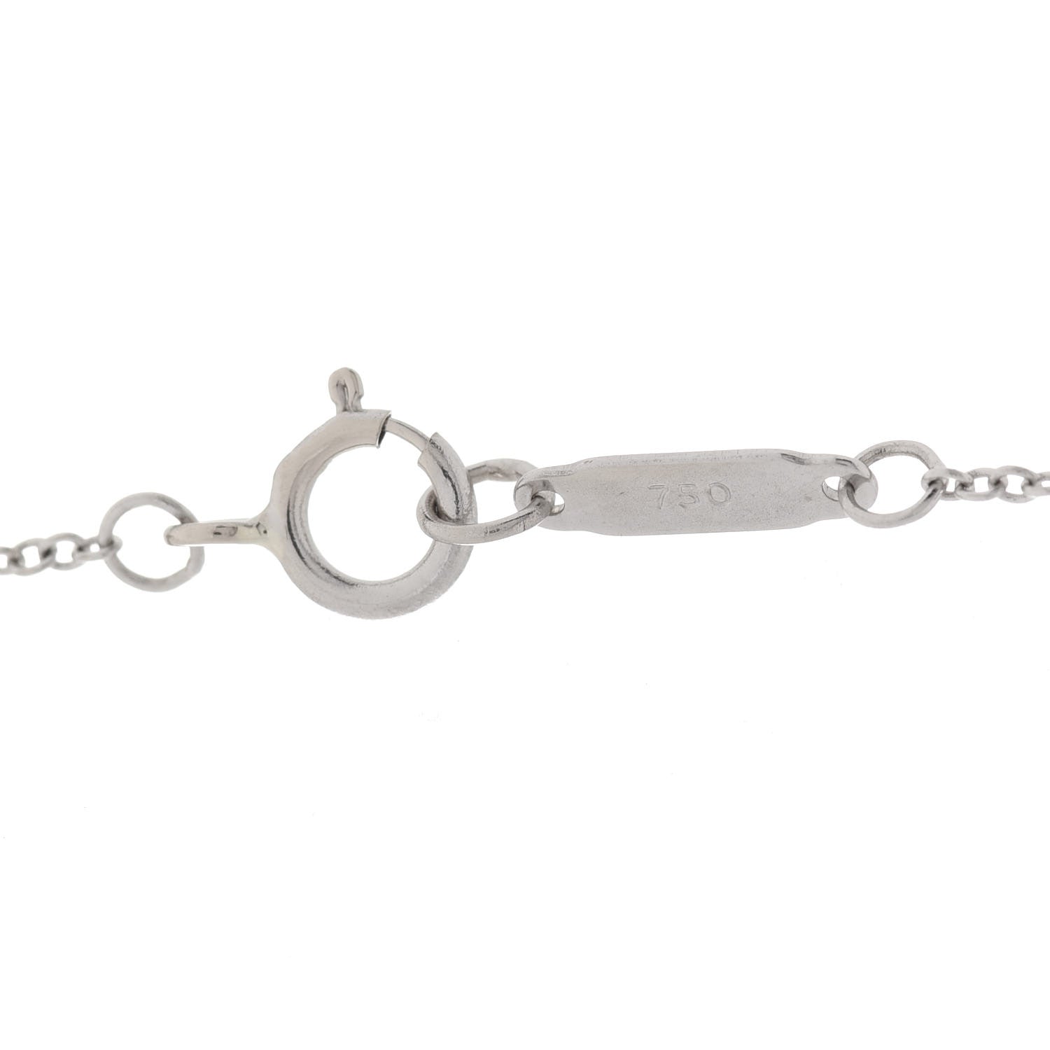 Tiffany Platinum Diamond .41ct Fleur De Lis Key Pendant Necklace 6 of 6