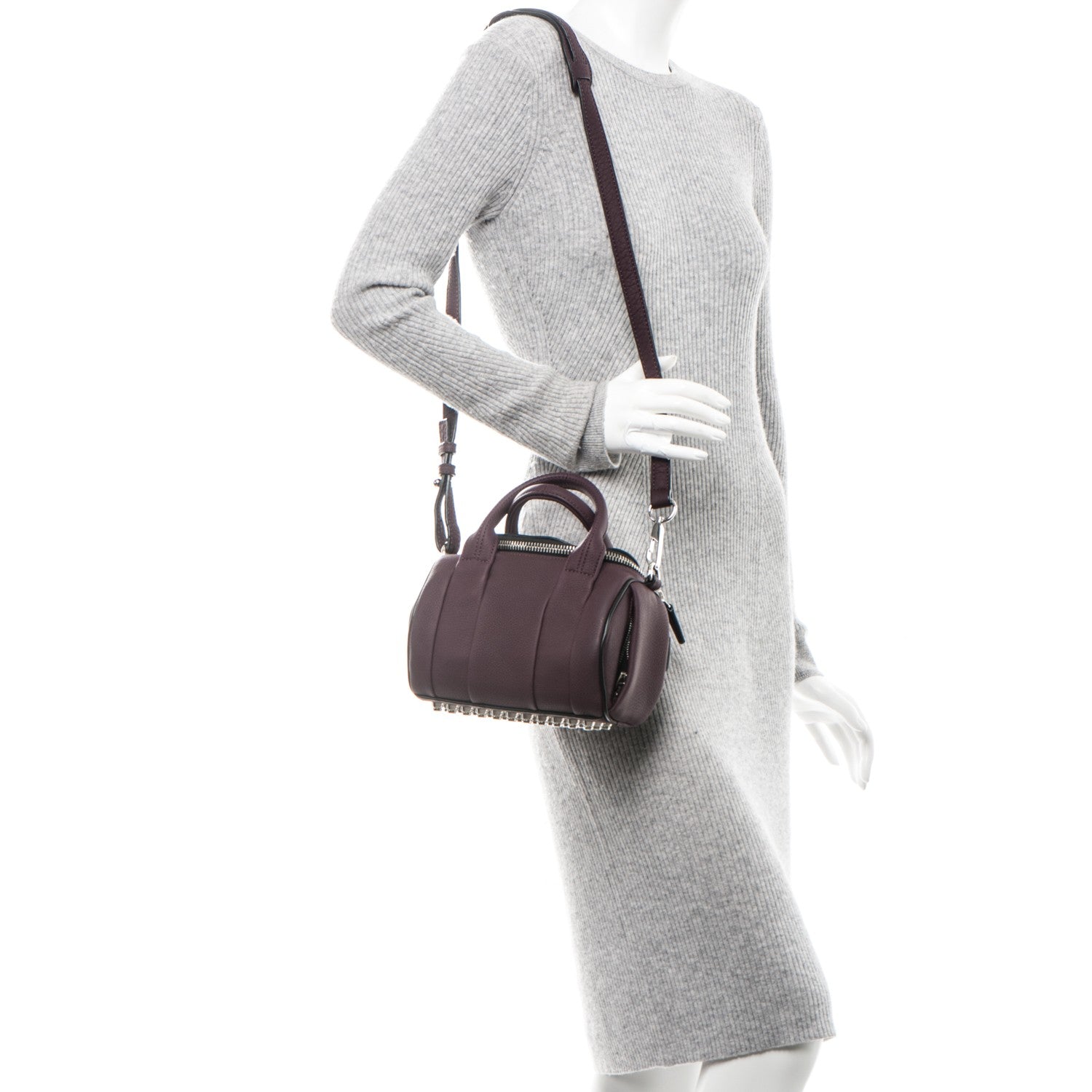 Alexander Wang Pebbled Calfskin Mini Rockie Matte Oxblood 2 of 8