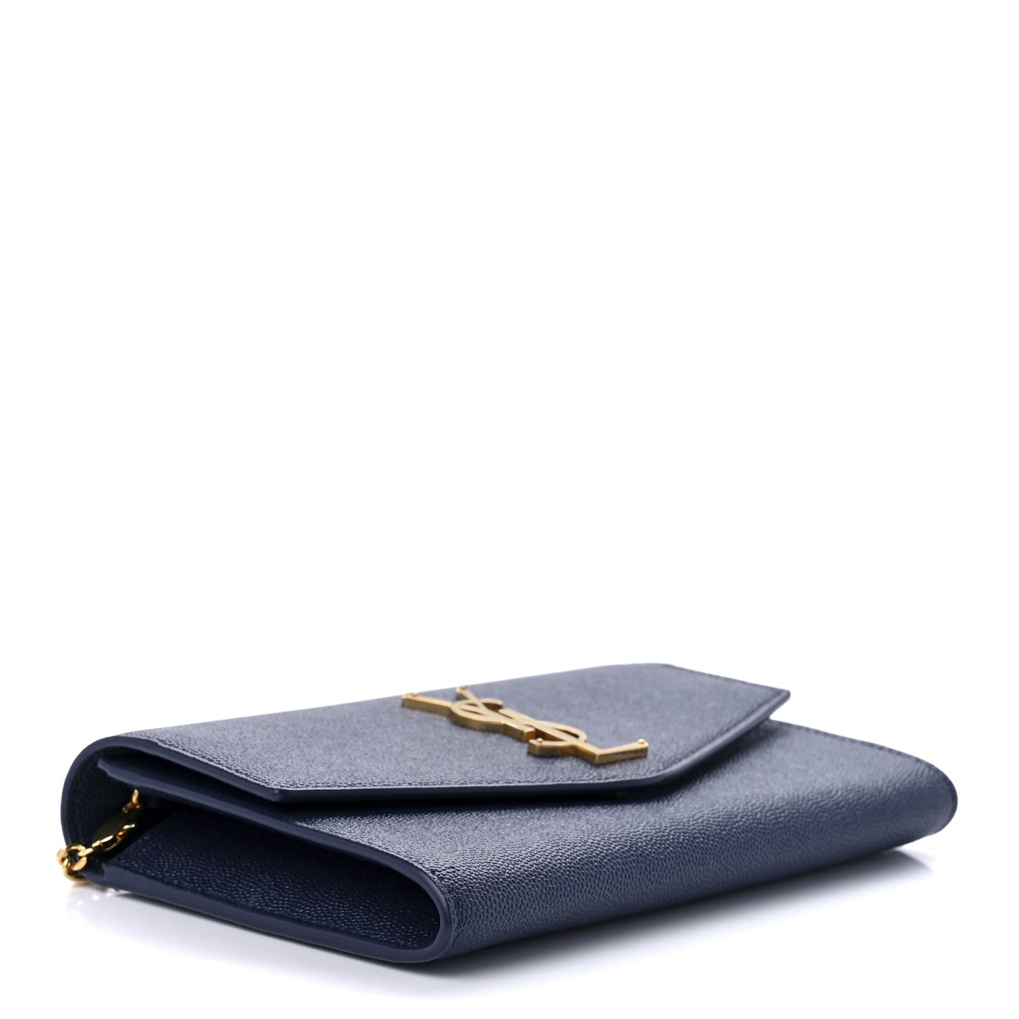 Grain De Poudre Monogram Uptown Chain Wallet Blue Charron
