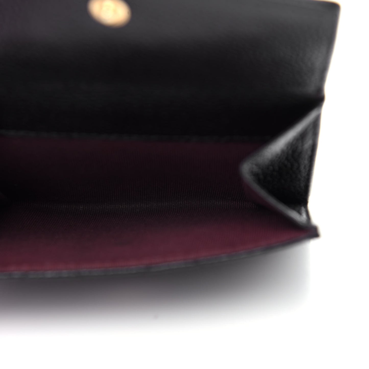 Caviar Quilted Compact French Flap Wallet Black