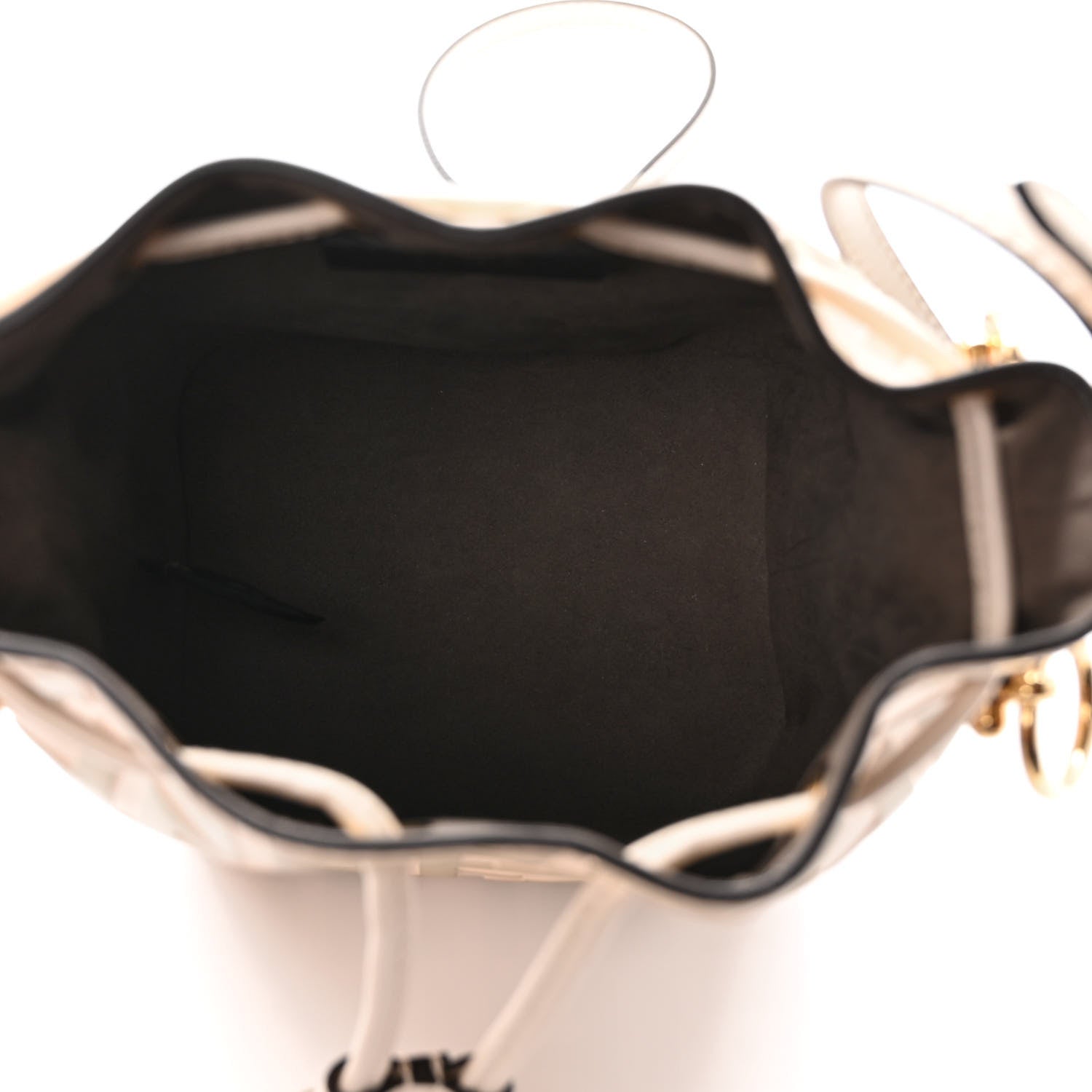 Fendi Vitello Liberty F is Fendi Bi-Color FF 1974 Embossed Mini Mon Tresor Bucket Bag Camelia Mandorlo 5 of 9