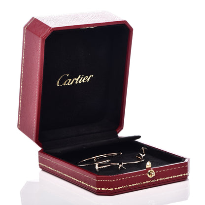 Cartier 18K Pink Gold Diamond Juste Un Clou Hoop Earrings 5 of 5