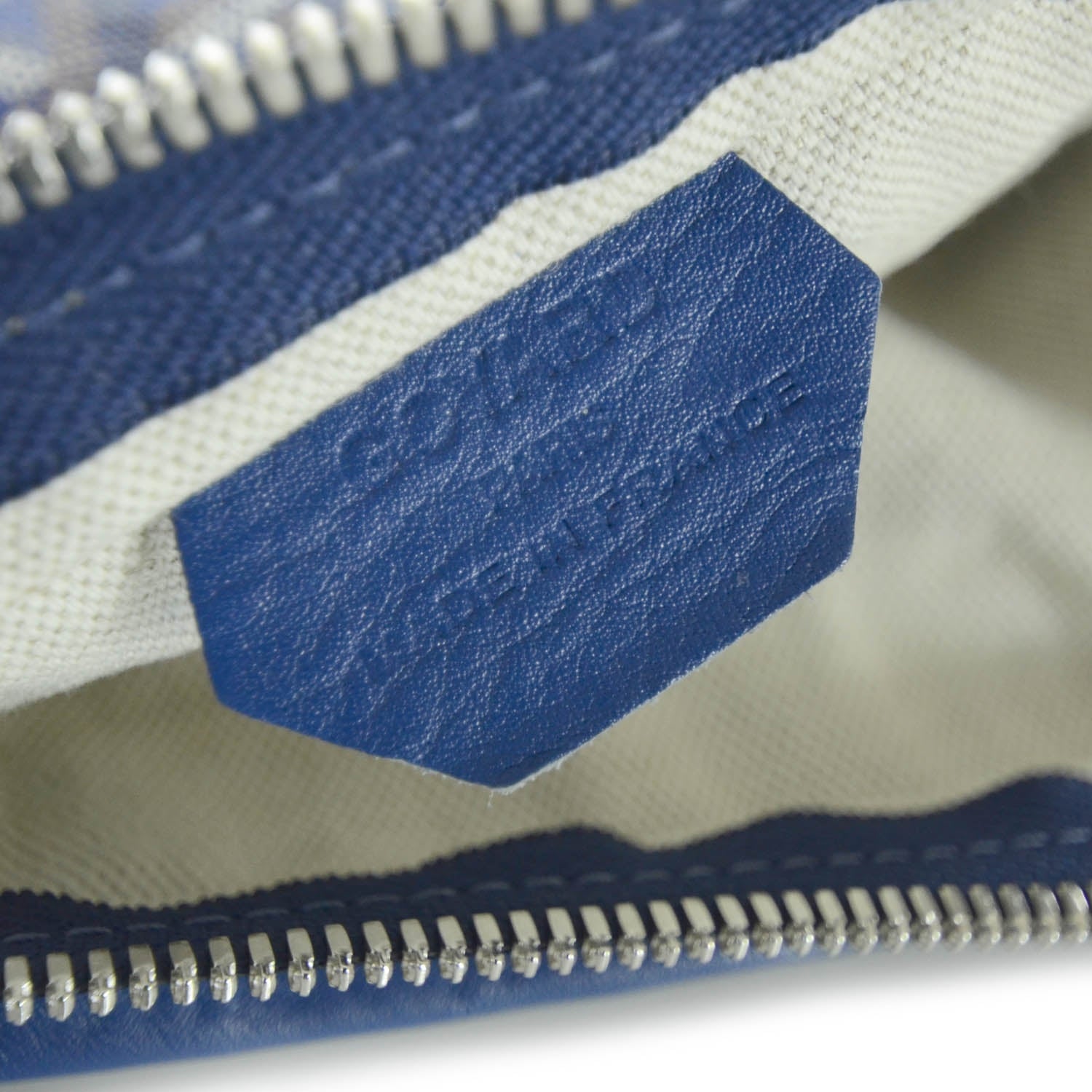 Goyard Goyardine Fidji Zip Hobo Blue 9 of 10