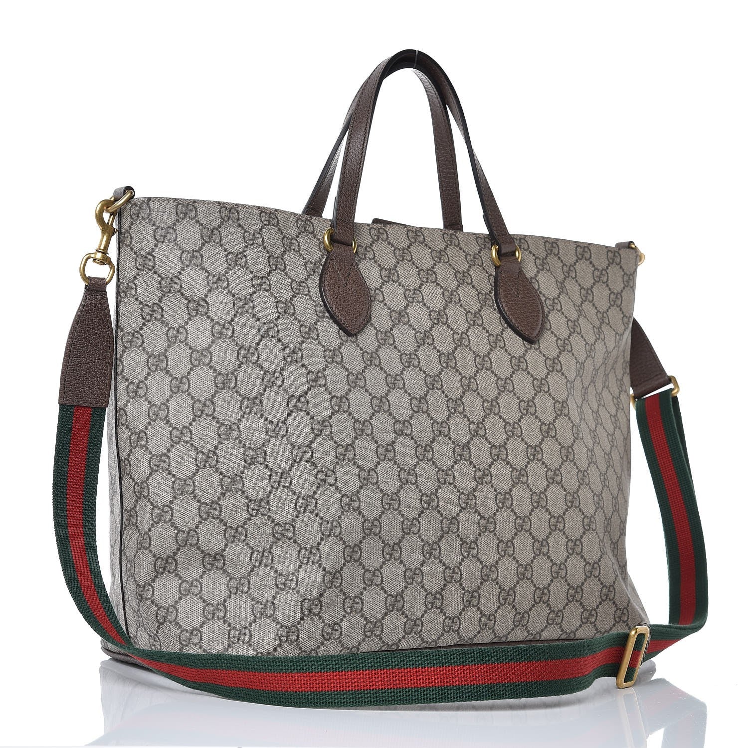 Gucci Soft GG Supreme Monogram Courrier Medium Crossbody Tote Beige New Acero 4 of 13
