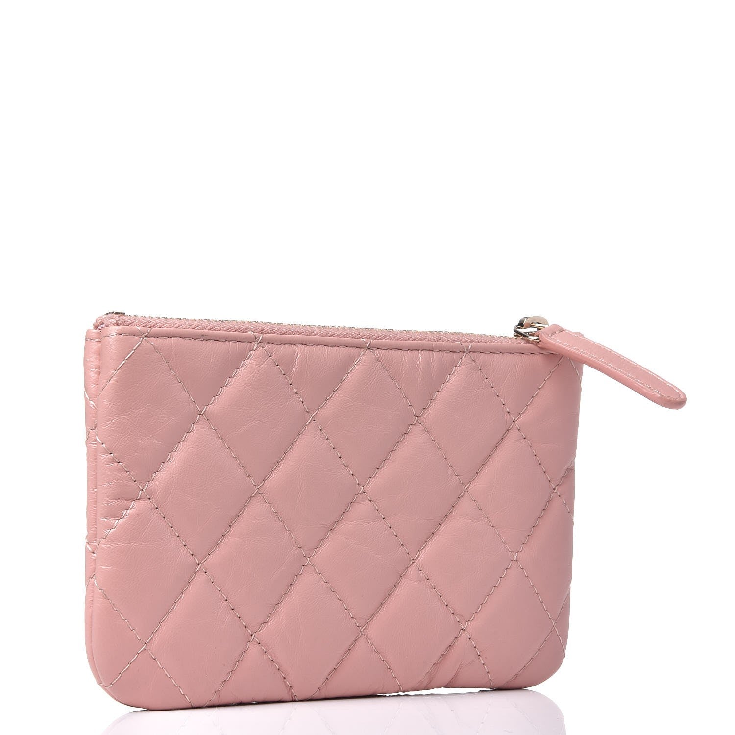 Chanel Aged Calfskin Quilted Small Reissue Cosmetic Case Light Pink 3 of 8