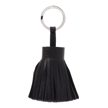 Hermes Lambskin Carmen Tassel Key Holder Black 1 of 4