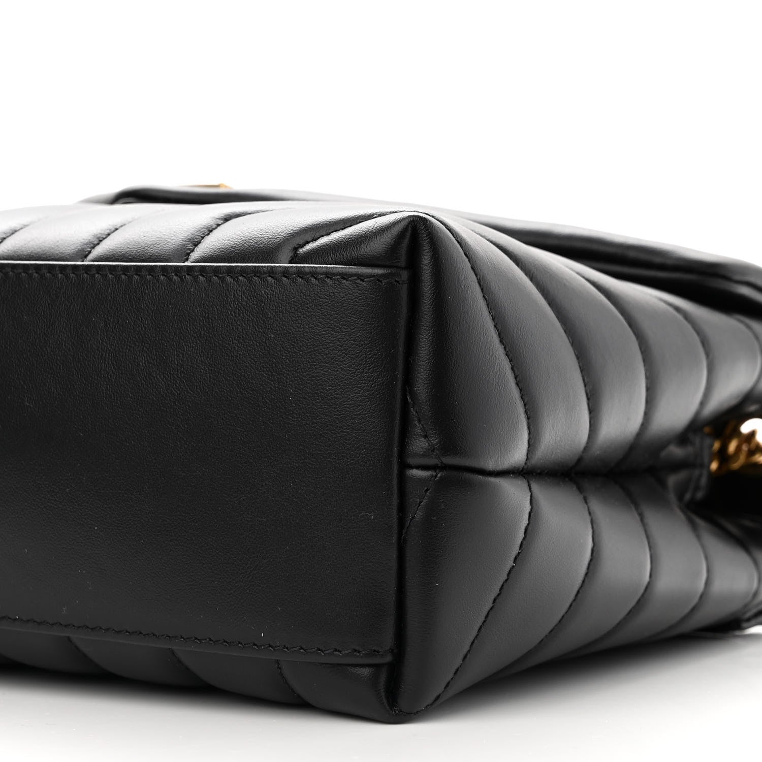 Saint Laurent Calfskin Y Quilted Monogram Small Loulou Chain Satchel Black 10 of 11
