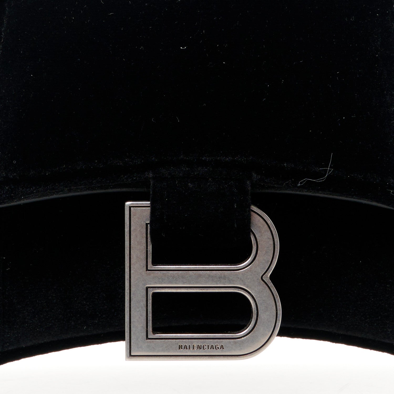 Balenciaga Velvet Jersey Hourglass Top Handle Bag XS Black 8 of 8