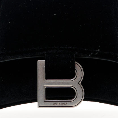 Balenciaga Velvet Jersey Hourglass Top Handle Bag XS Black 8 of 8
