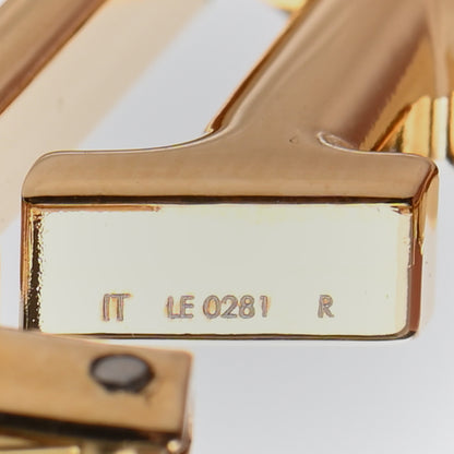 Louis Vuitton Metal Louise Hoop Earrings Gold 5 of 5