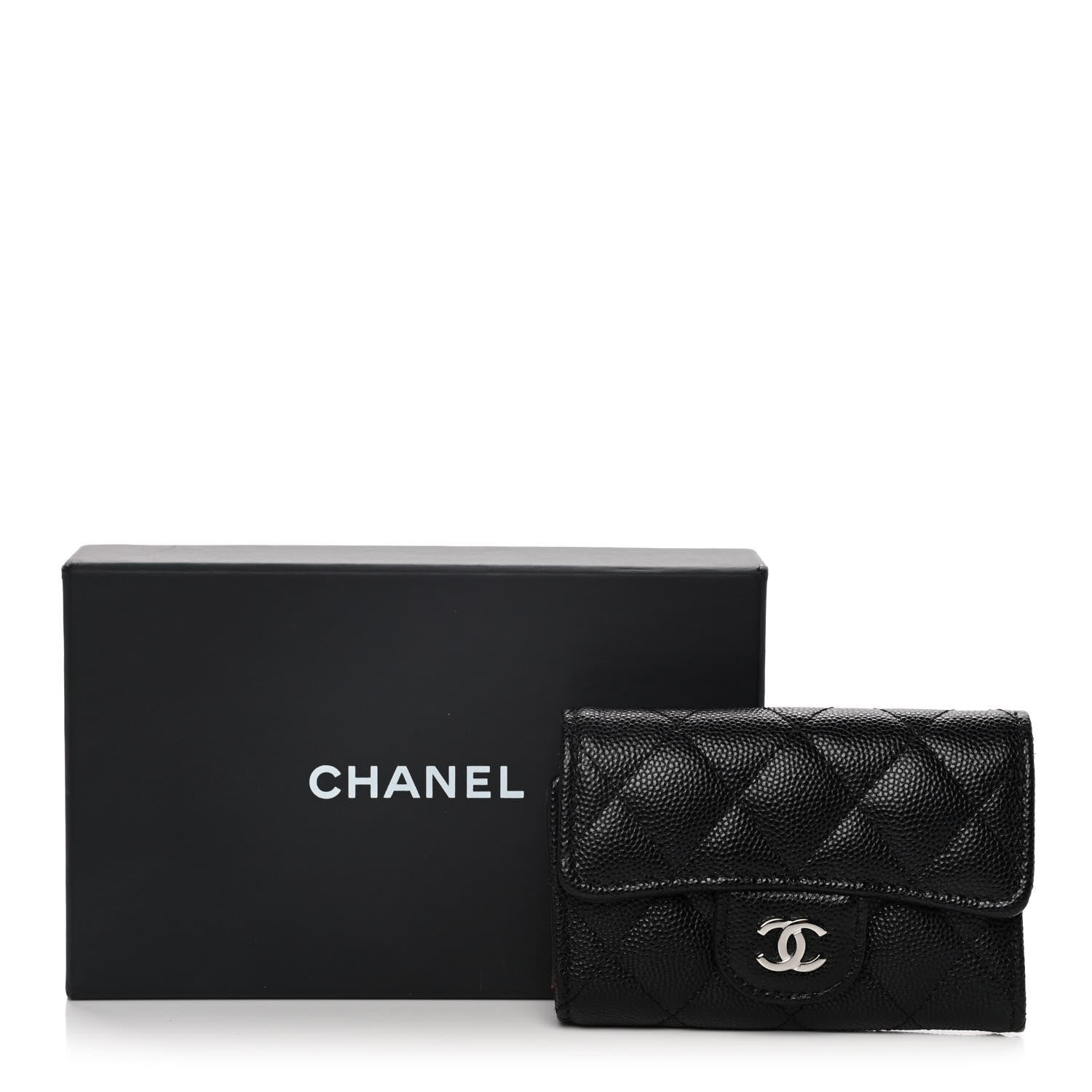 Chanel Caviar Quilted Classic 4 Key Holder Wallet Black 11 of 11