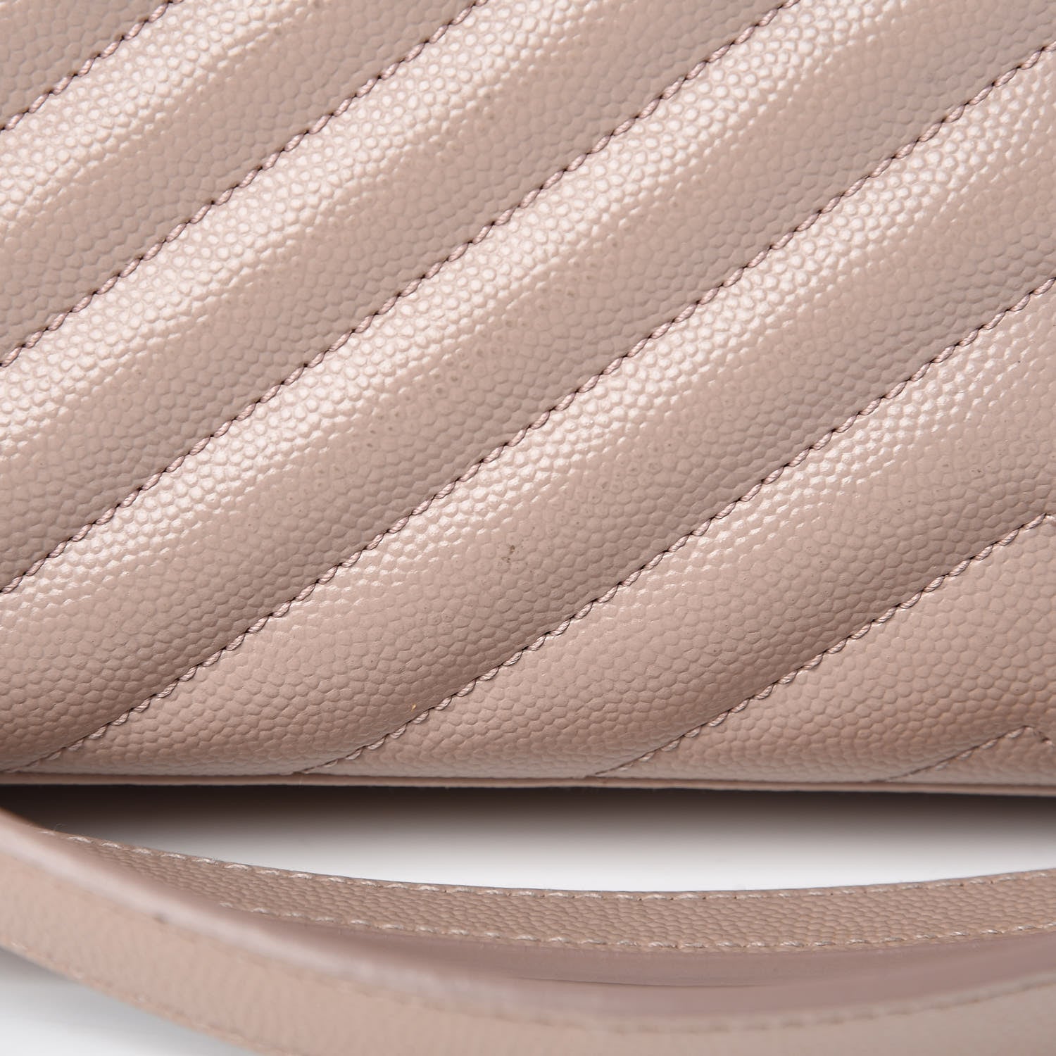 Saint Laurent Grain De Poudre Matelasse Chevron Large Monogram Satchel Rose Antic 15 of 20