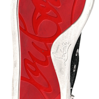 Christian Louboutin Crosta CometeSpikes Womens Vieira 2 Flat Crosta Comete Sneakers 37 Black Silver 6 of 9