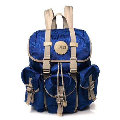 Gucci Econyl Nylon Monogram Off The Grid Utility Pocket Backpack Orient Blue New Plaster 1 of 12